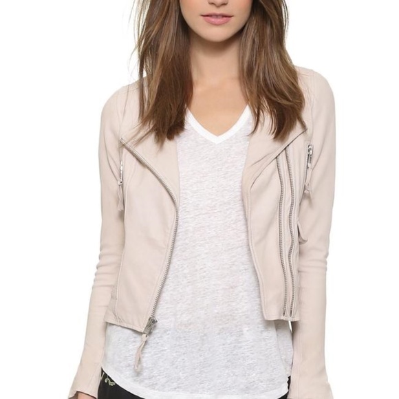 Joie Jackets & Blazers - Joie Vivianette Leather Jacket.in Soft Sand